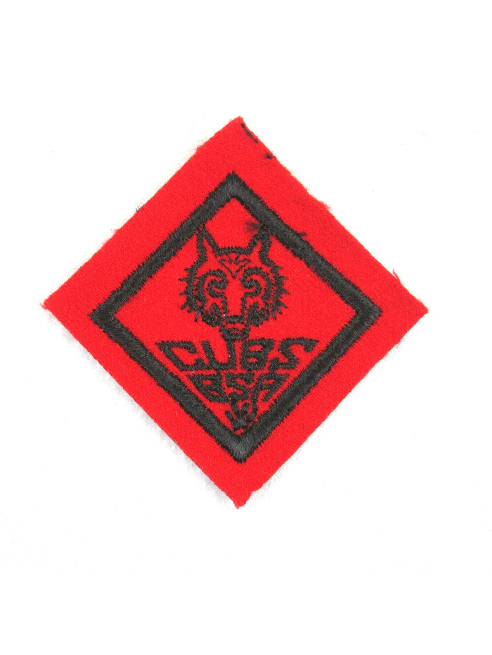 Vintage 1930-1944 Boy Scouts of America Cubs BSA Felt Wolf Patch Red & Black